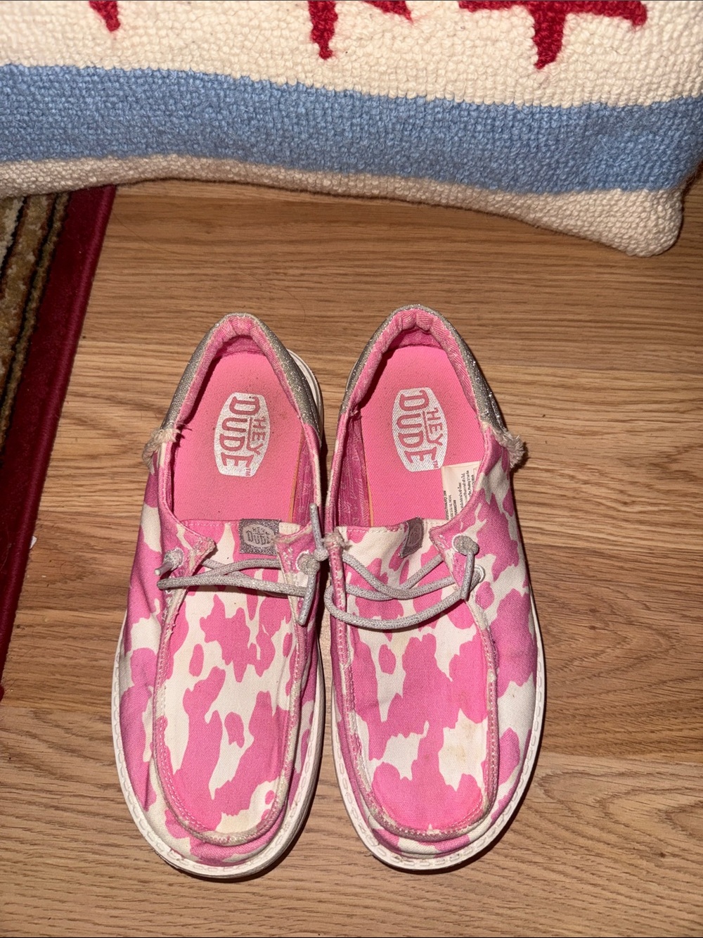 Hey Dude Kids Pink Camo Slip-On Sneakers